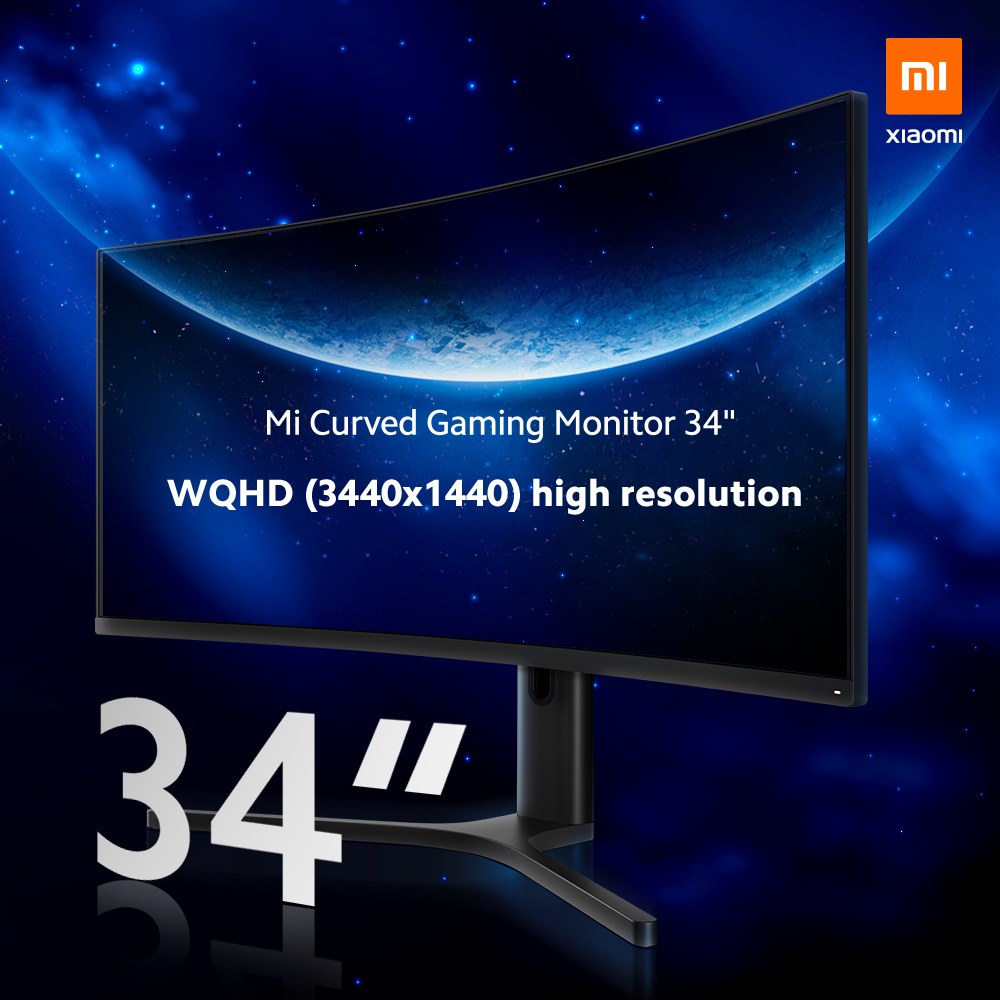 Игровой монитор Xiaomi Mi Gaming Curved Monitor 34' 144Hz (1440p WQHD ...